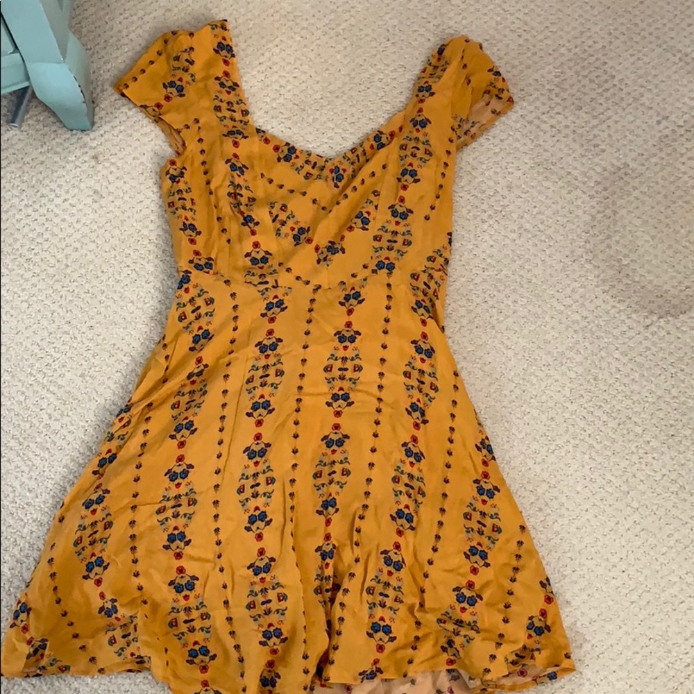 cute orange short dress